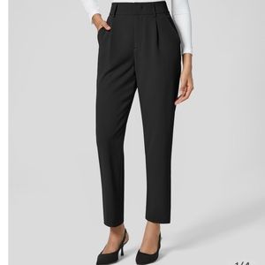 Halara high waisted side pocket solid work tapered suit pants in black sz small